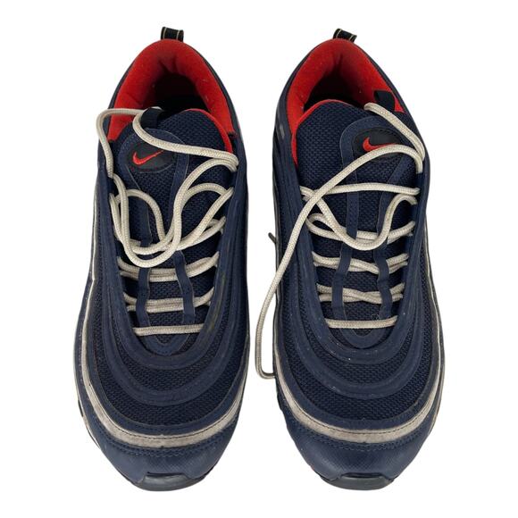 Nike Air Max 97 Midnight Navy Blue White Leather 921826-403 Size 10.5 Men - Picture 3 of 8